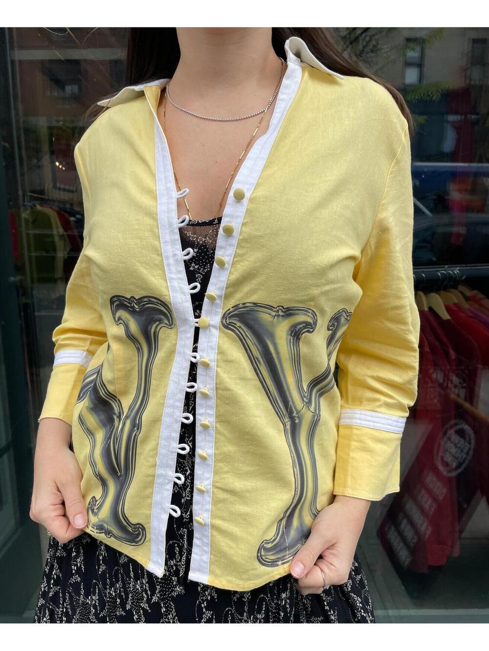 Up-cycled Yellow Linen by SADBSH